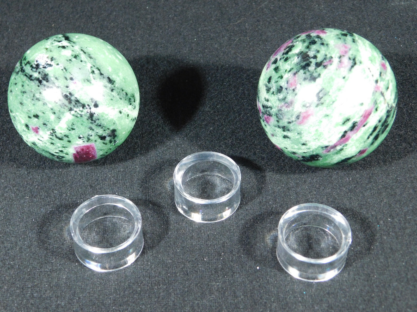 Sphere Display Stand Lot of THREE Clear Acrylic Small Size