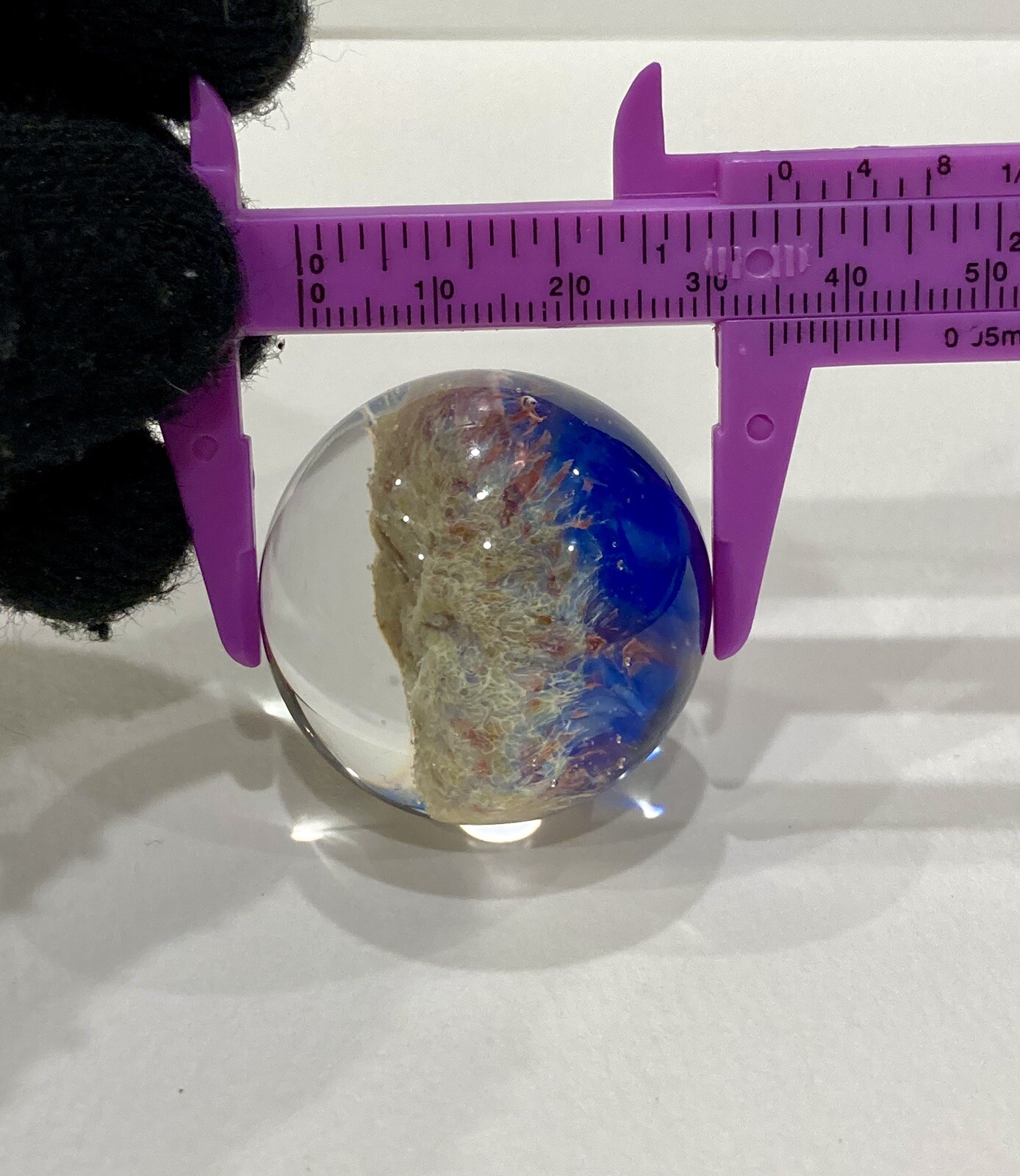Glass Boro Skull Marble Lot Of 5 Hand Made Art Sculpture Silver Fume Color