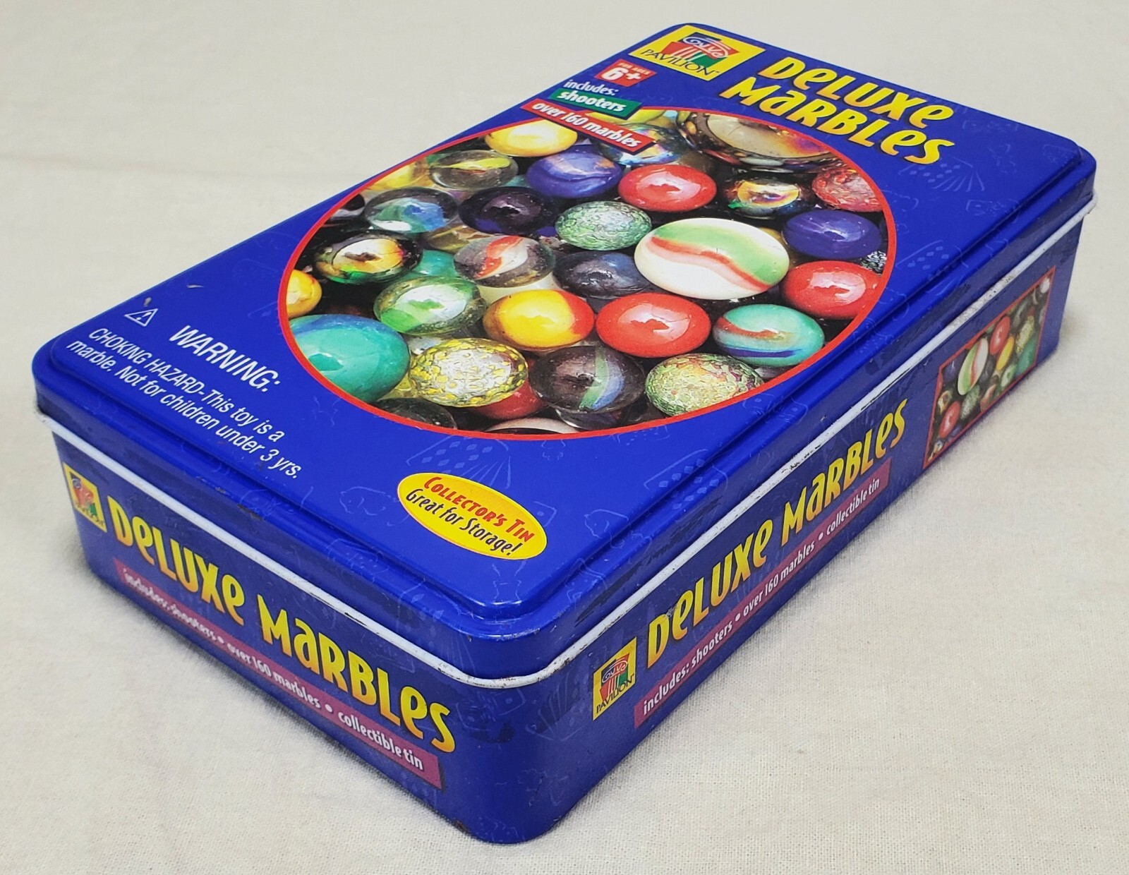 Pavillion Deluxe Marbles 160 includes Shooters In Collector’s Tin