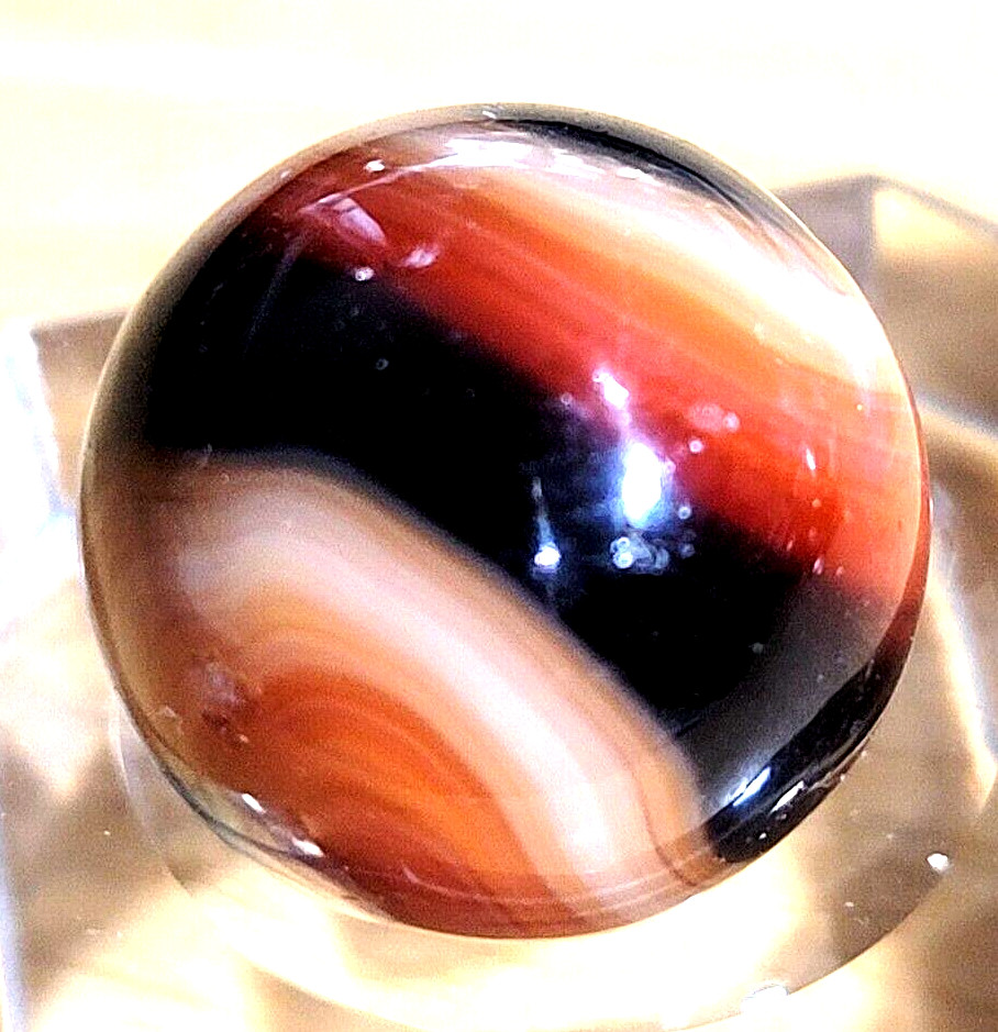 HYBRID AKRO AGATE SPECIAL BENGAL TIGER STRIPE CORKSCREW SWIRL .621″ NM +/- 6B/47