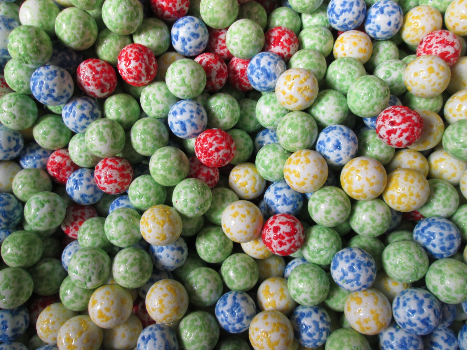 2 Pounds Of A Nice Mix Of Speckled Glass Marbles 5/8 inch Size