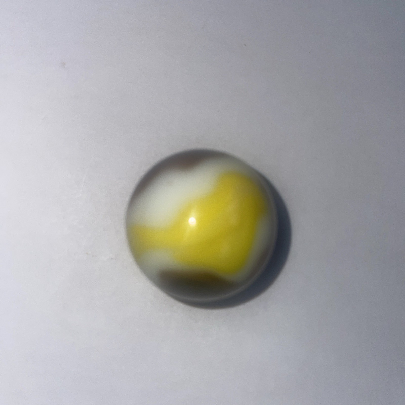 Vintage Peltier Glass Bold BUMBLE BEE White Base Variant Shooter Marble