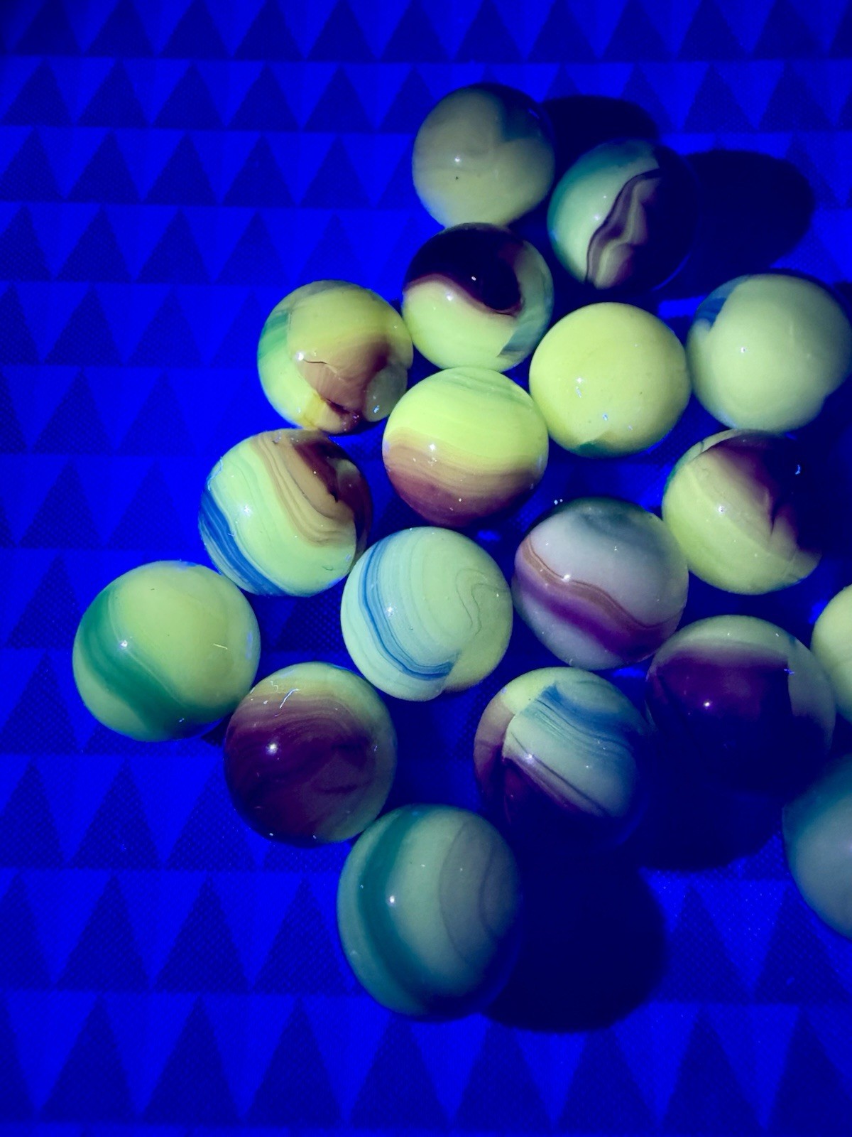 Vintage Glass Swirl Marble Akro Agate Vitro Peltier Marbles Lot Of 19