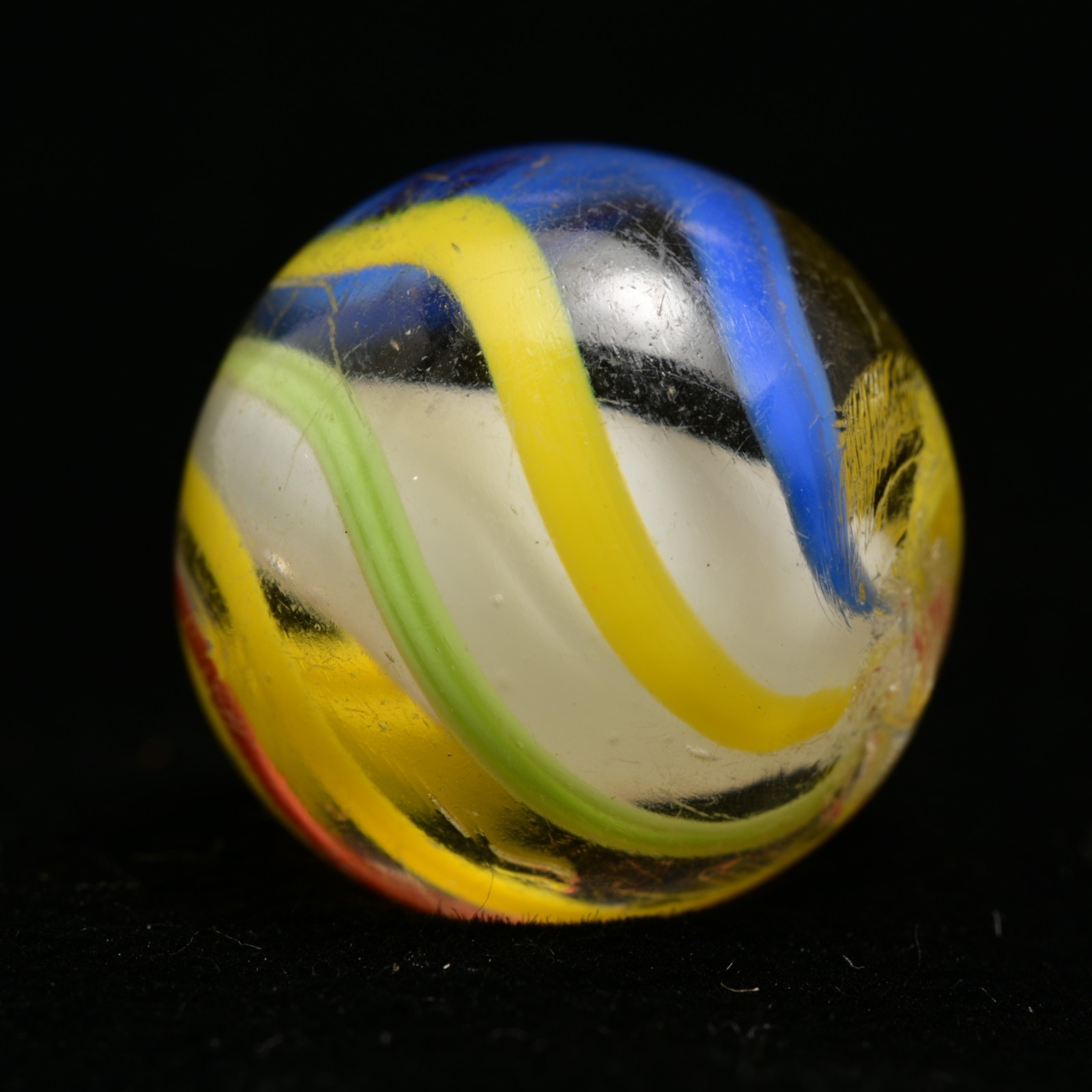Solid Core German Handmade Antique Marble English Style Bright Band 17mm 21/32”
