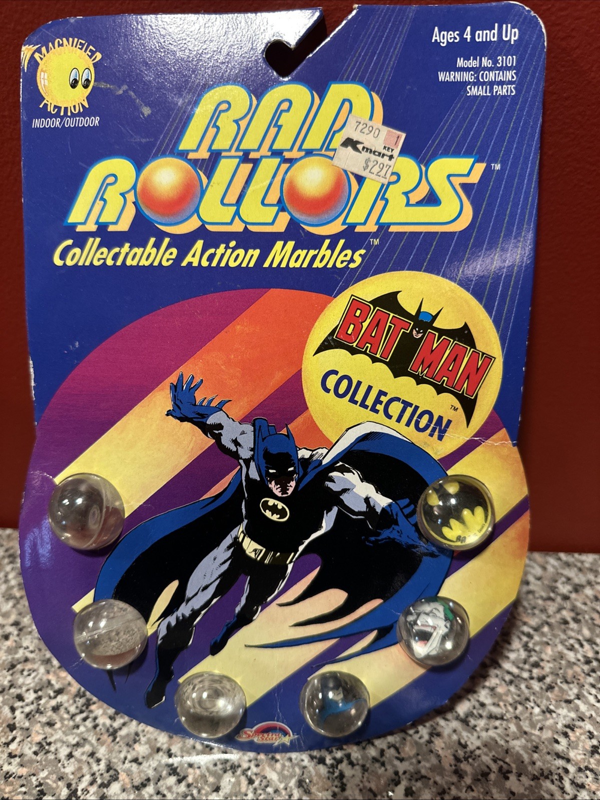 Vintage 1990 Batman Bad Rollers Marbles Sealed Pack DC Comics Comic Book SH3