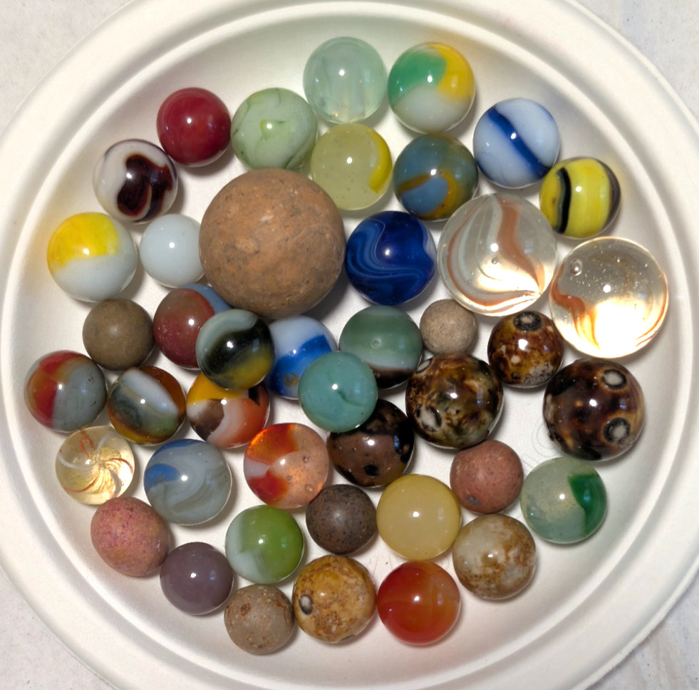 #2 Collectable Mint- Excellent Vintage Mixed Beautiful Marbles, 1930’S-1960’S