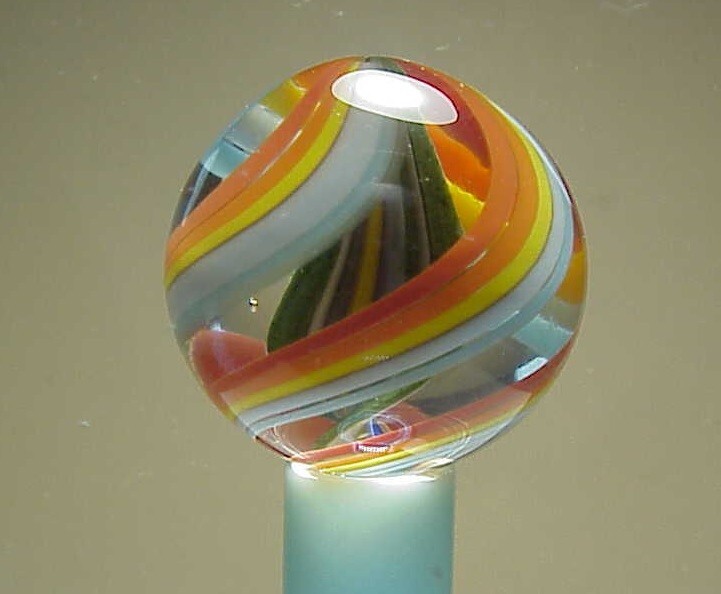 Marble Jody Fine Pinwheel Swirl Twisted Ribbon Core