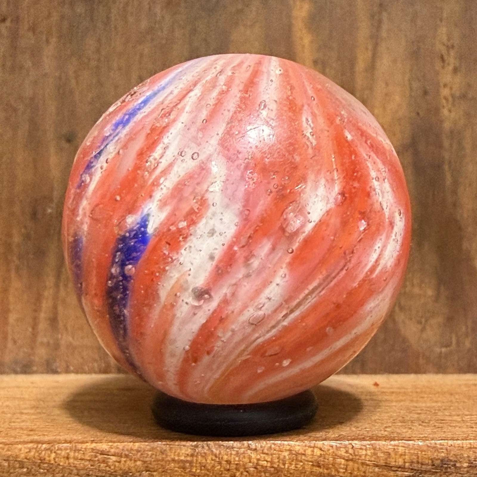 Antique German Handmade Onionskin with Mica Marble 31”32” Good(+) | 318