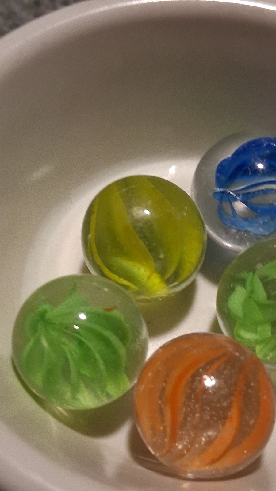 🔥 5 Vintage 6- 8 Vein Cats Eye Marbles Real good Condition