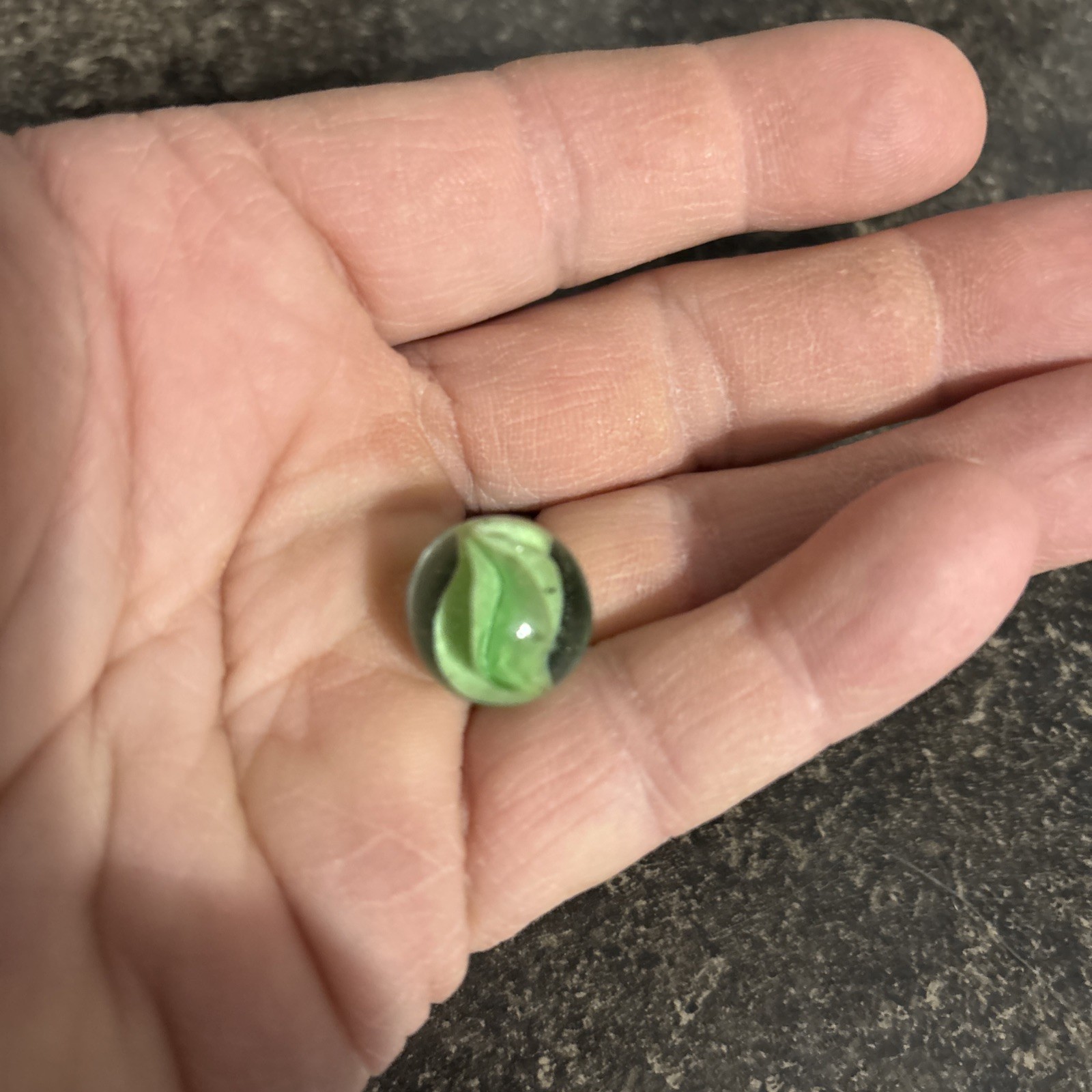Vitro Green Six Vane Color Cat’s Eye Marble Toy Children Skill Strategy