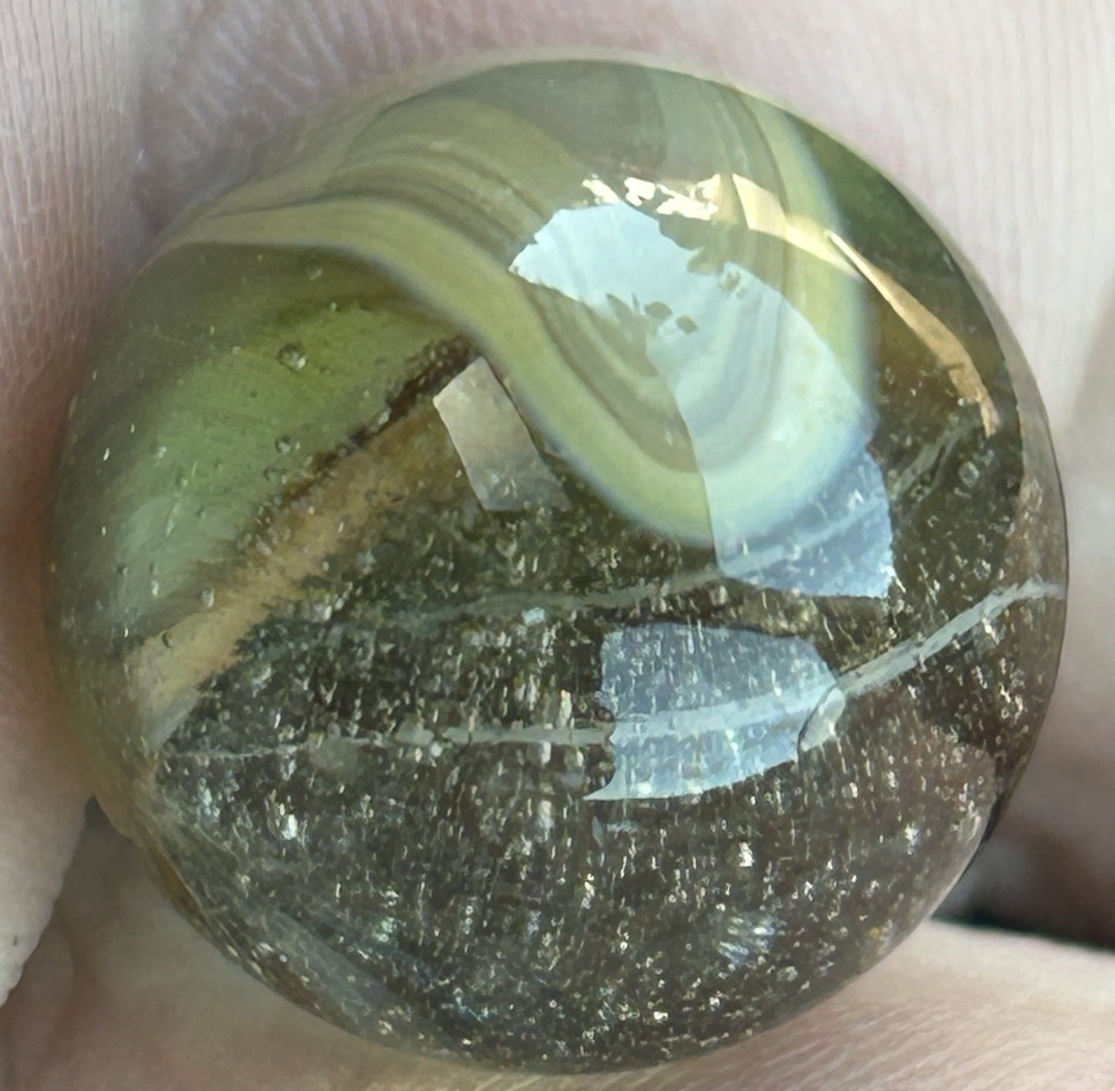 Vintage Christensen Peltier? 0.70” Patch And Swirl Marble Very Unique! HTF Mint!