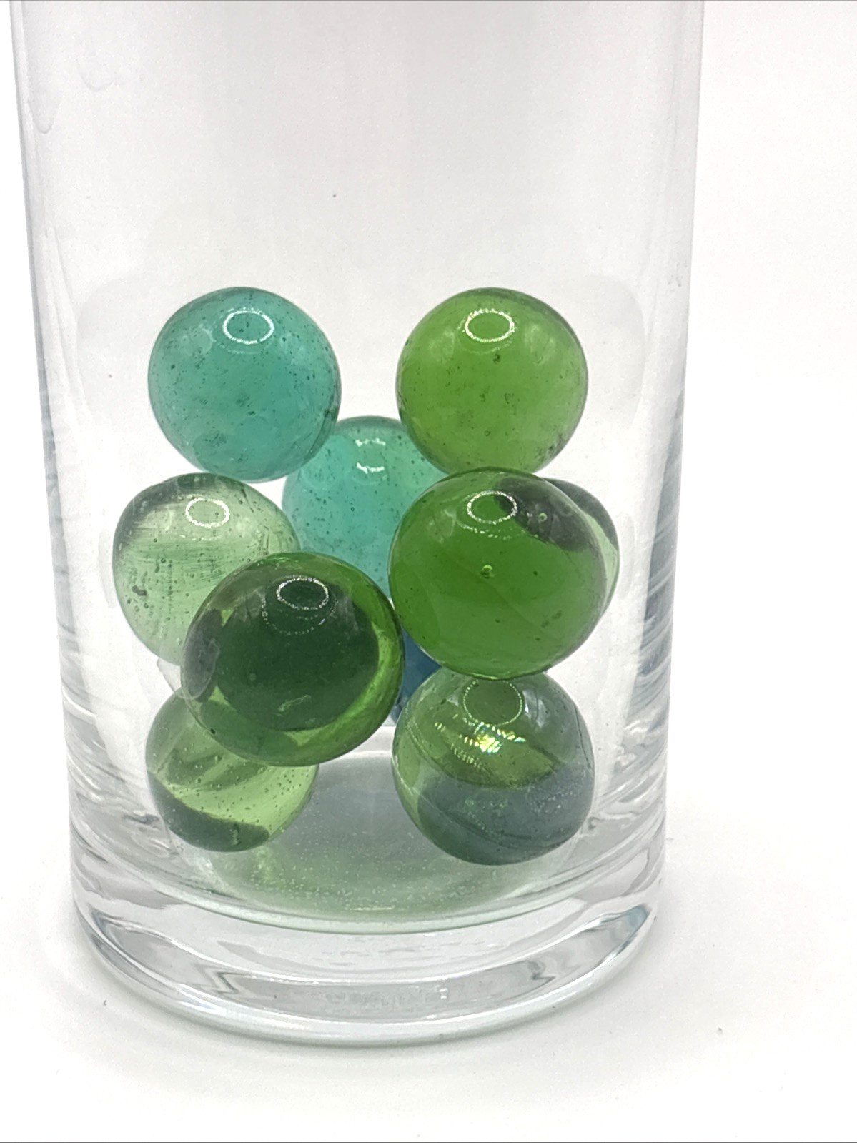 11 Marble Green Blue Marbles Clear Glass Marbles DIY Toy Game