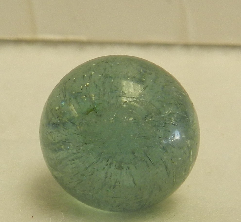#20123m Vintage German Handmade Mica Marble .70 Inches *Near Mint*