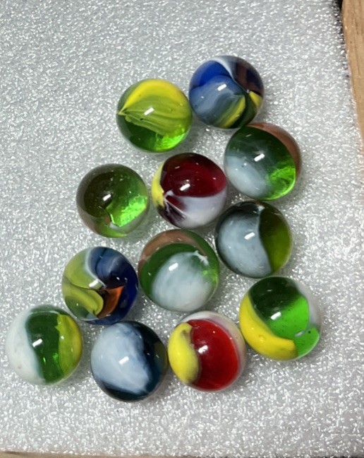 Vintage Marbles Lot Swirl Patch Translucent Marble King Peltier Agate