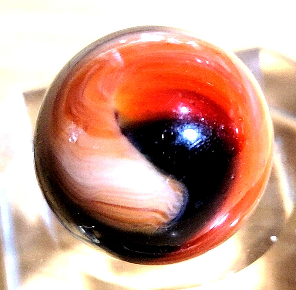 HYBRID AKRO AGATE SPECIAL BENGAL TIGER STRIPE CORKSCREW SWIRL .621″ NM +/- 6B/47