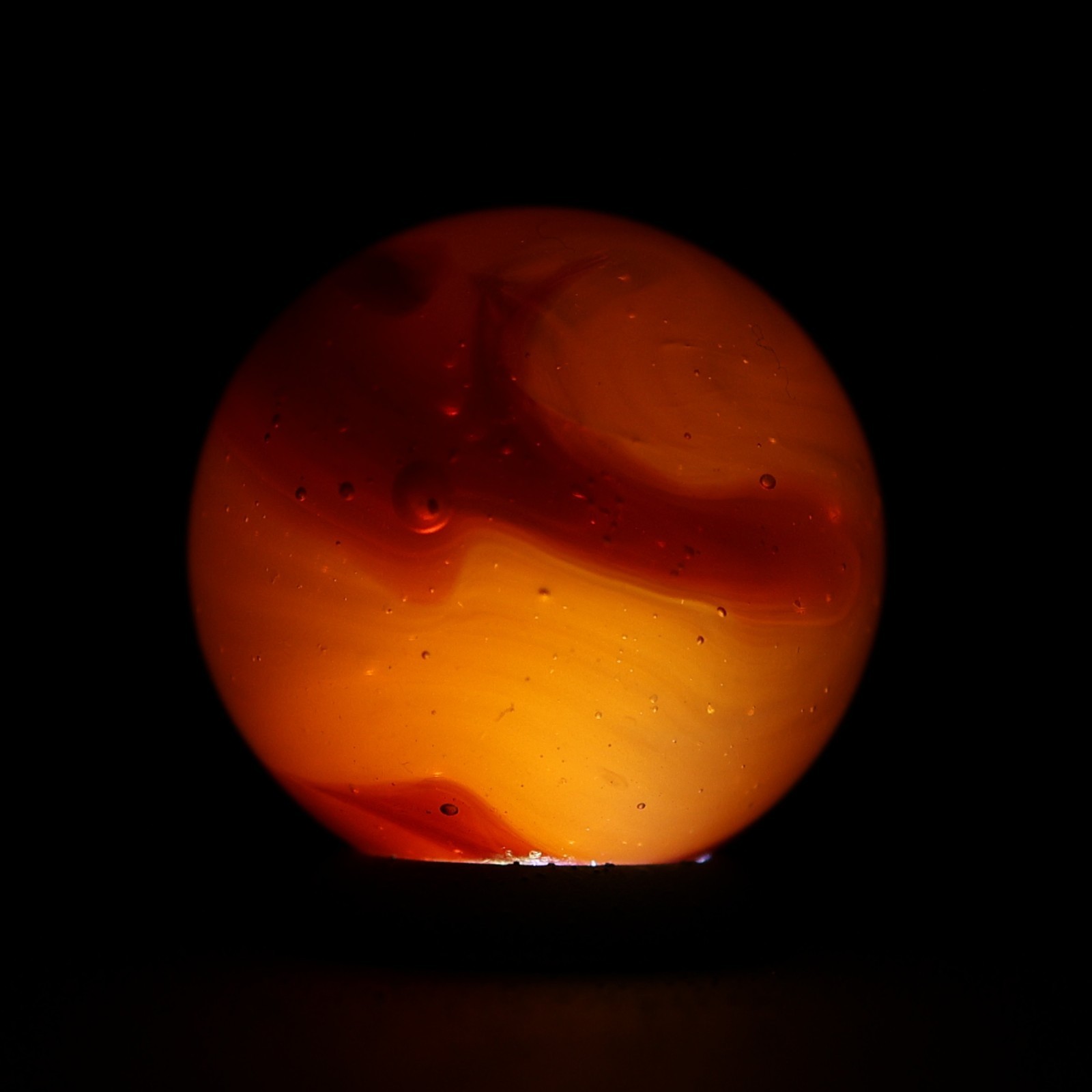 11/16″ Akro Agate Carnelian Marble Uranium NM+
