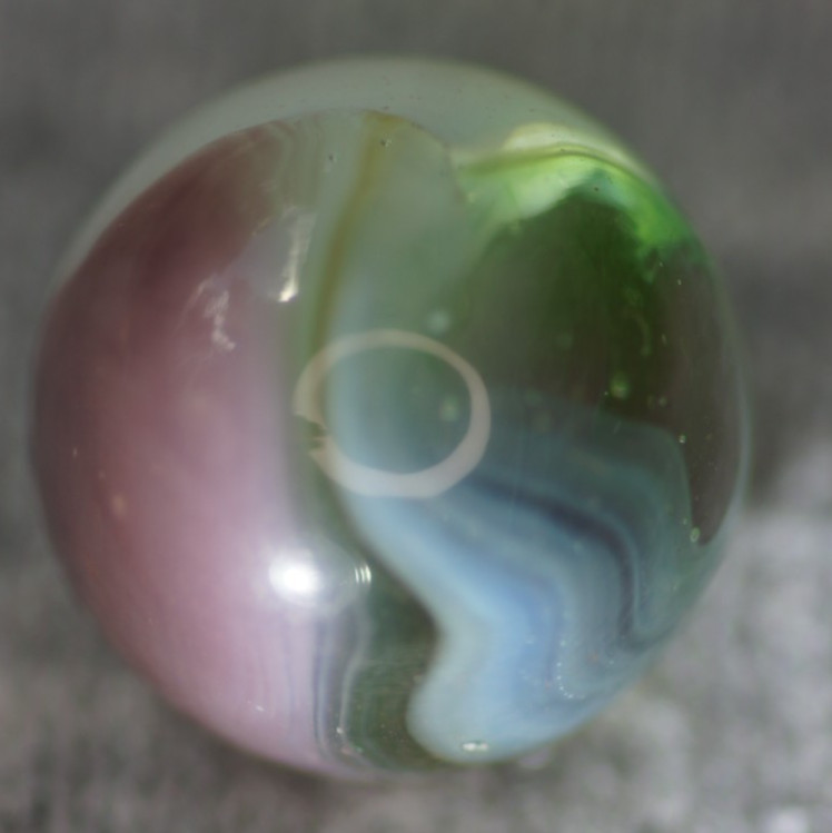 Akro Agate Popeye Patch Toy Marble, Hybrid Colors, 5/8″ #307