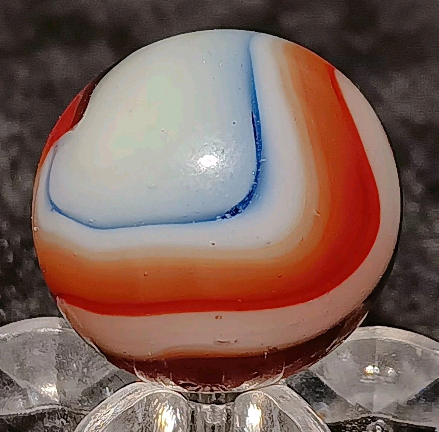 Vintage Peltier Glass NLR Liberty Marble. 5/8″ Mint. Unique Example
