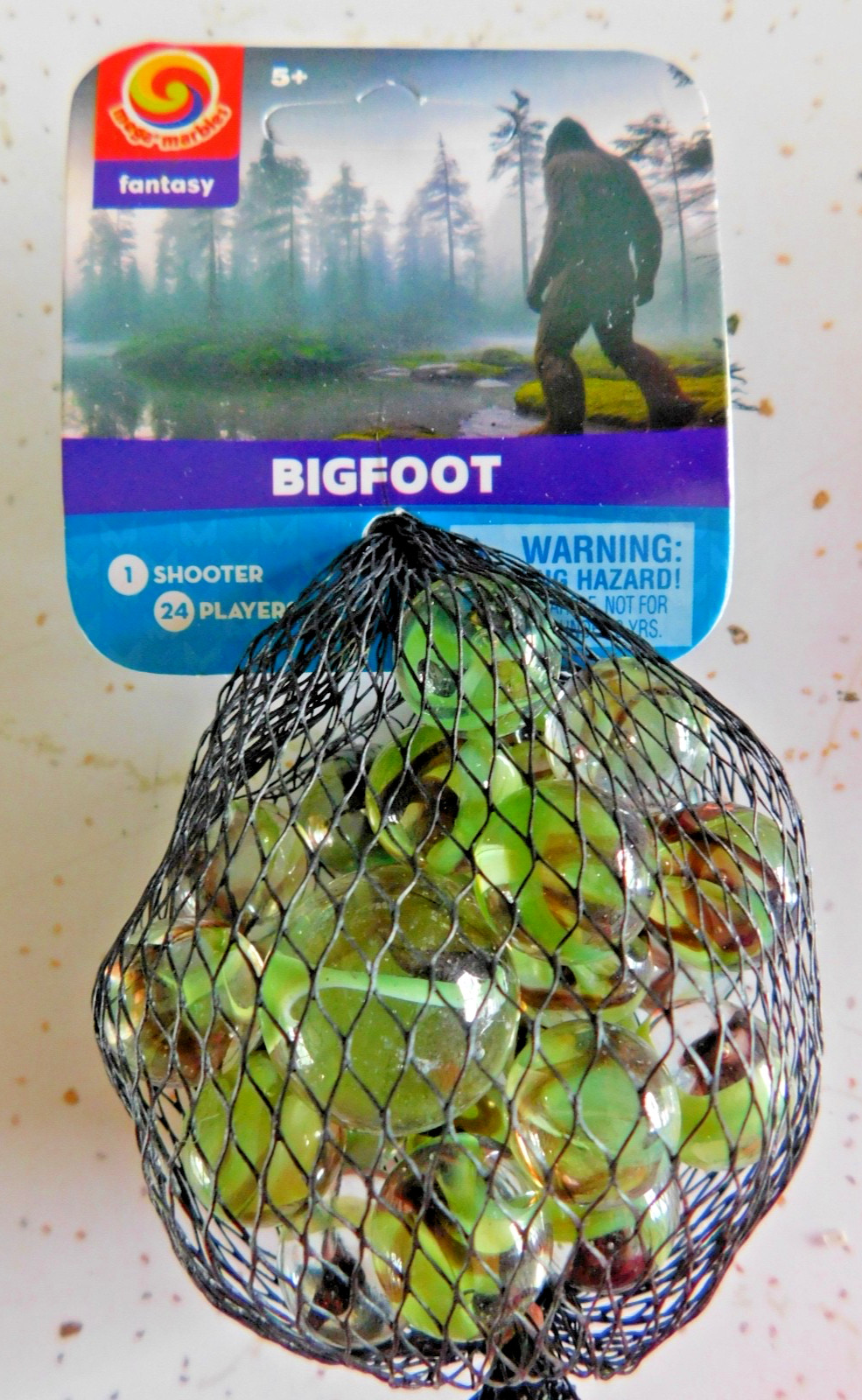 Mega Marble BIG FOOT MARBLE NET 24 Player Marbles & 1 Shooter -Picture Header