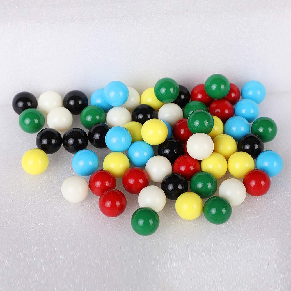 Laviesto 9/16inch Game Replacement Marbles Balls,60pcs Solid Color Acrylic Ba…