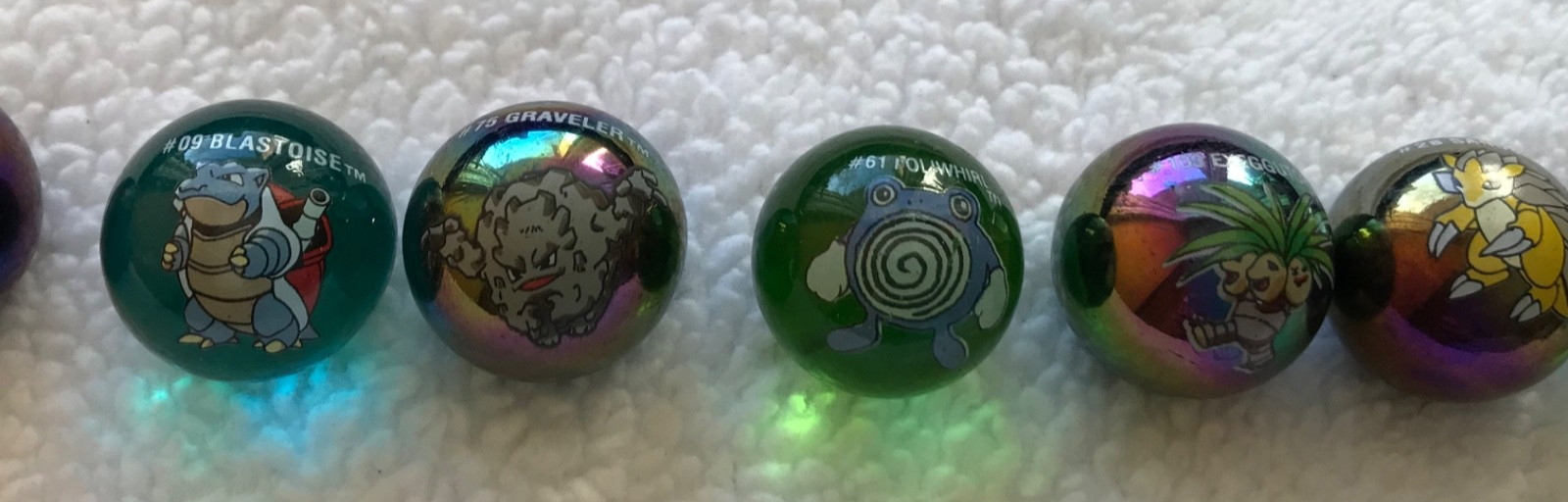 Vintage Lot of 11Pokémon Marbles Mr Mime Sandslash Flareon Machop Exeggutor ETC