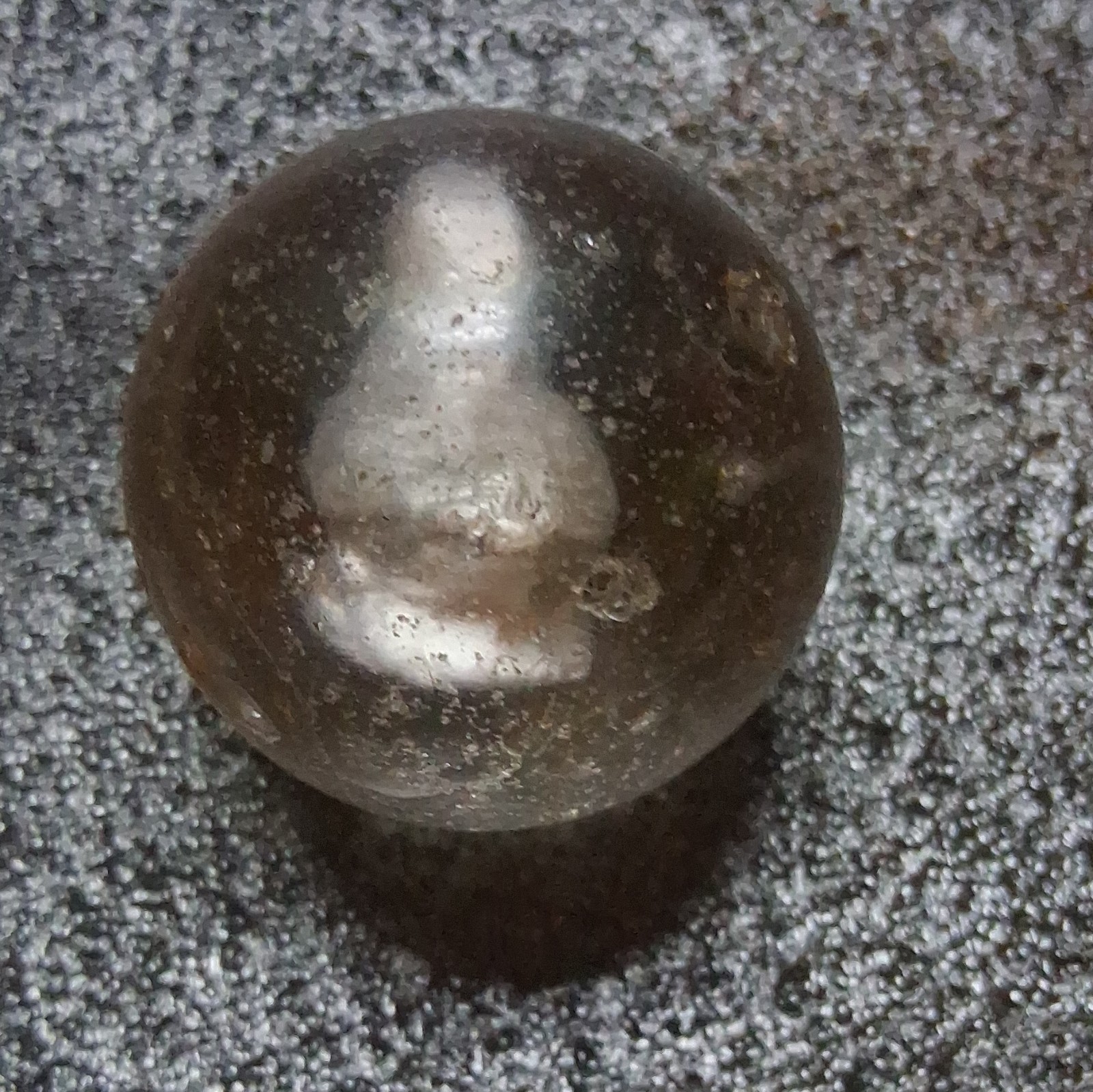 Antique German Sulphide Glass Marble 1.5″+ Mammoth Large Shooter Waterfowl Duck
