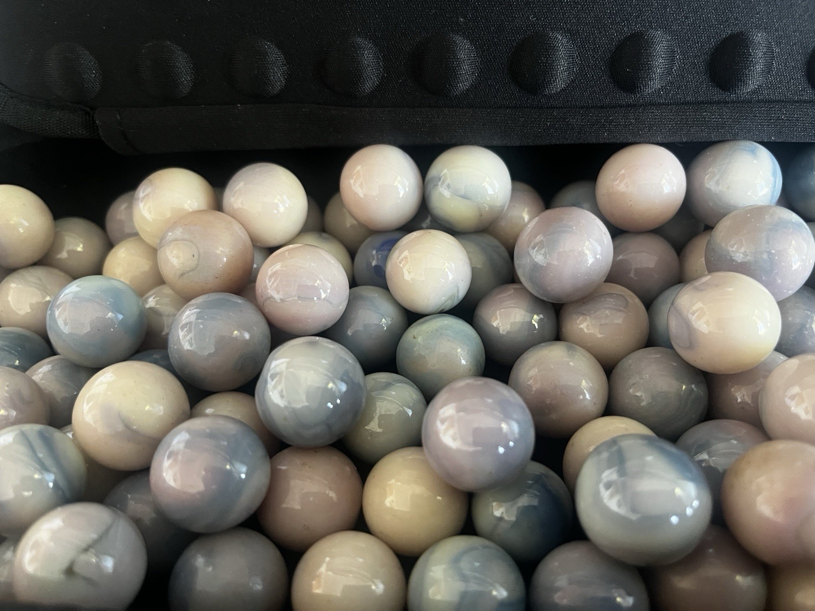 Vintage Burmese Glass Slag Marbles 10pc LOT 18+ mm 3/4″ Shooter UV Uranium JABO