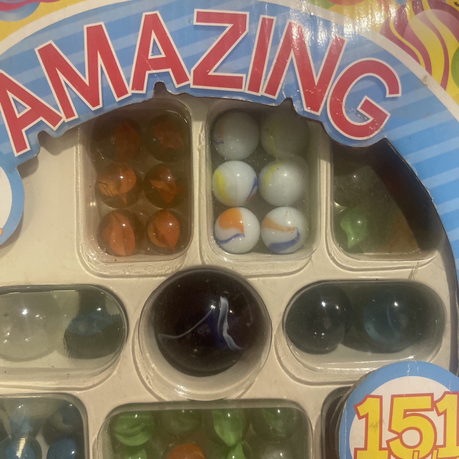 Amazing 151 Marbles Shooters Game With Booklet 146-16mm 4-25mm 1-Jumbo 35mm 🤩