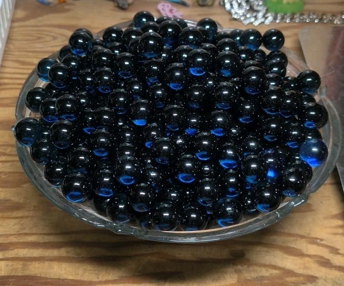 5 LBS OF 9/16″ +or- COBALT BLUE MARBLES