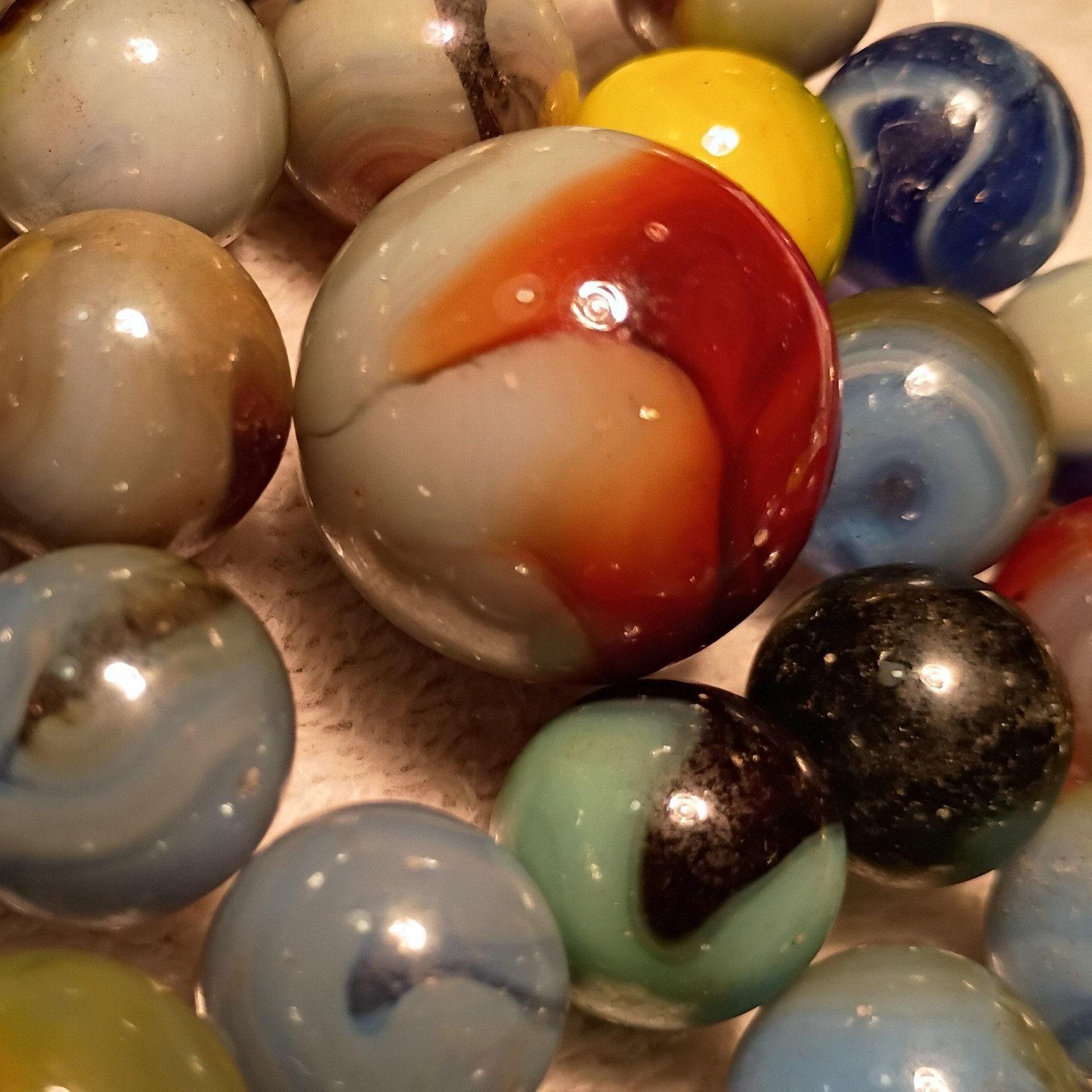 Handmade,Germain, machine,Akro, Vitro Vintage Lot of 50+ MARBLES!! rare! L🤪🤪K!