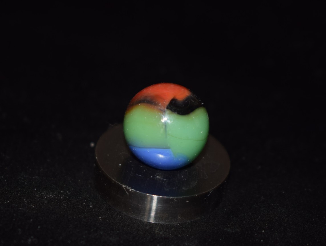 🤴➖⏩Vintage MARBLE 👑 KING rainbow patches collector’s Marble Size .640″