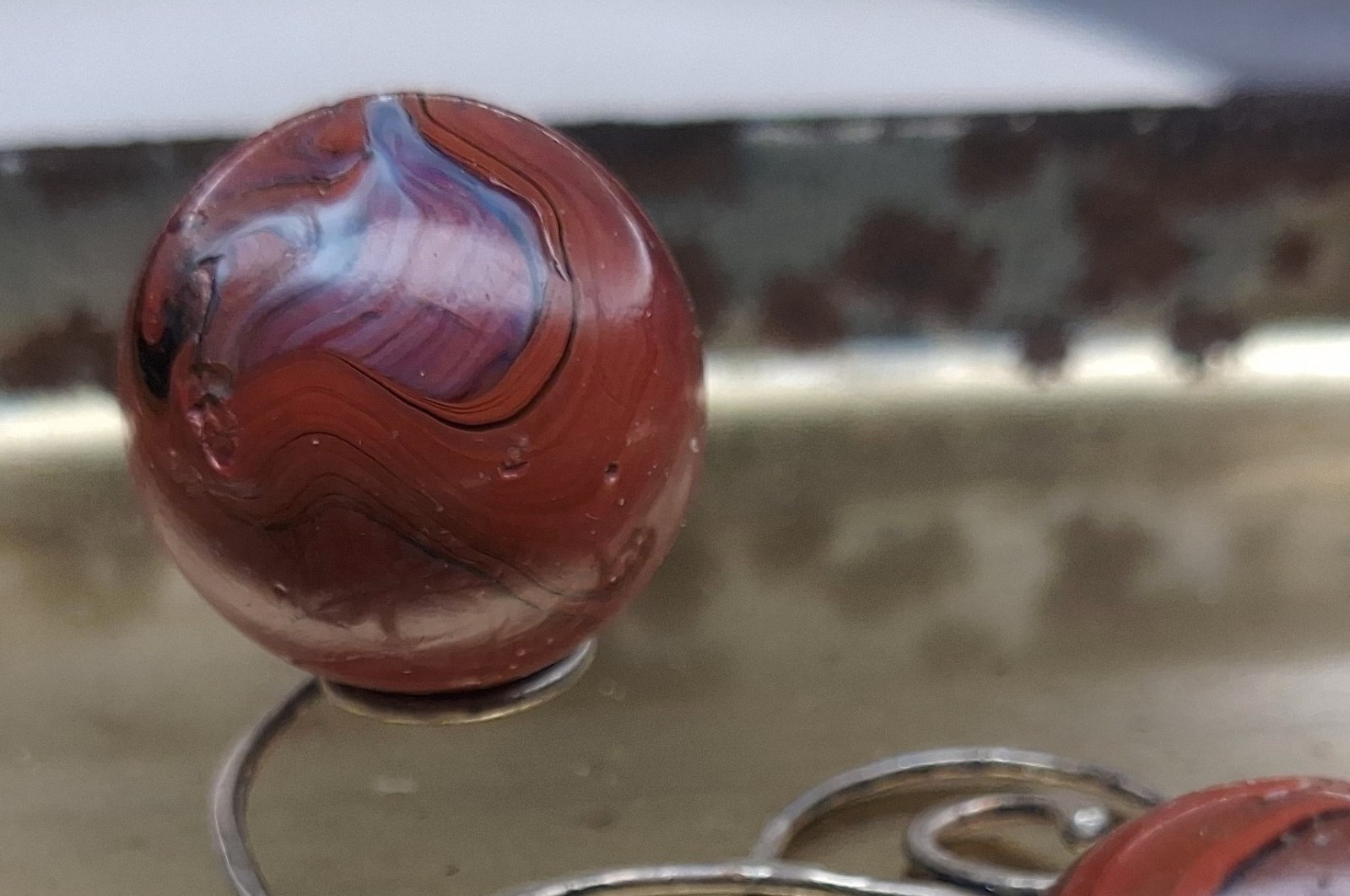 Vintage BRICK Remelt Marbles – Solid Oxblood Rare HTF .65-.81 Fortunate Find!