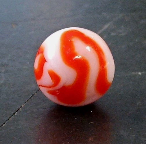 Vintage Marbles Peltier Alley Ravenswood Christensen Flame Swirl .63″ Marble