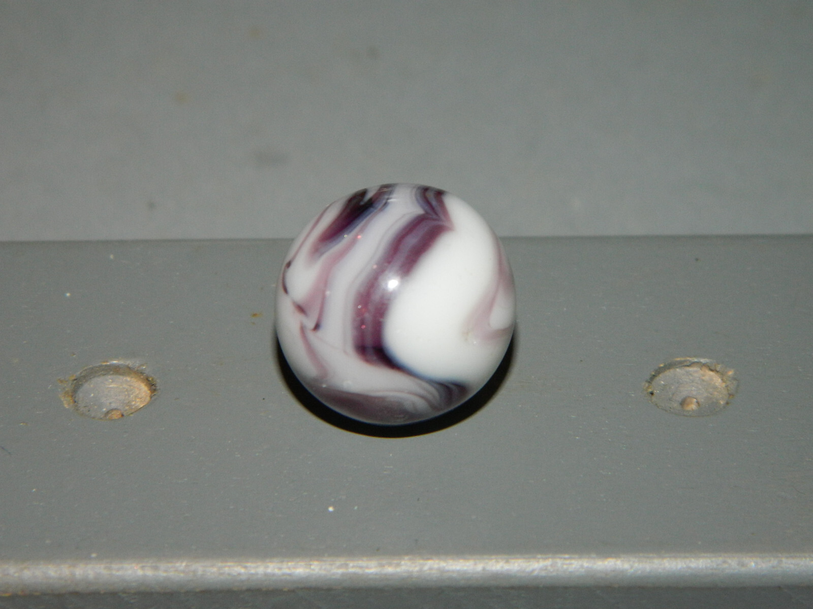 West Virginia Swirl Marble Purple and white approx 11/16″+ R8