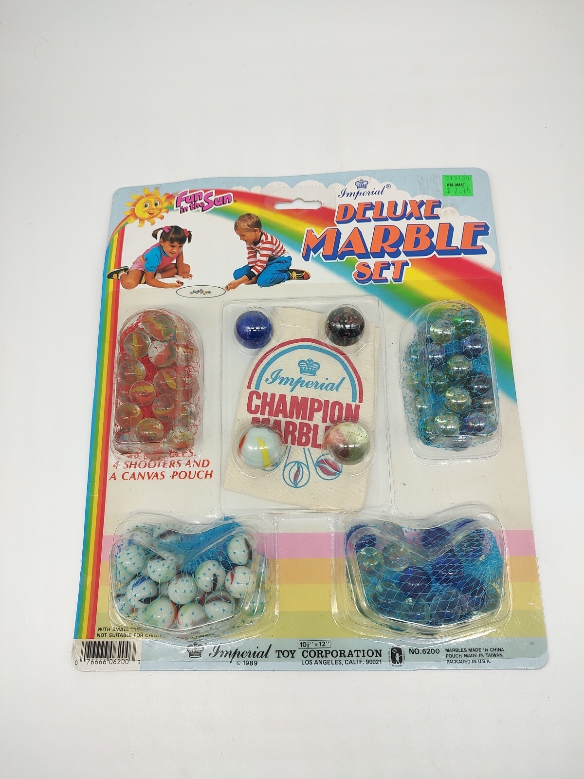 Vintage 1989 Imperial Fun In The Sun Deluxe Marble Set #6200 NOS