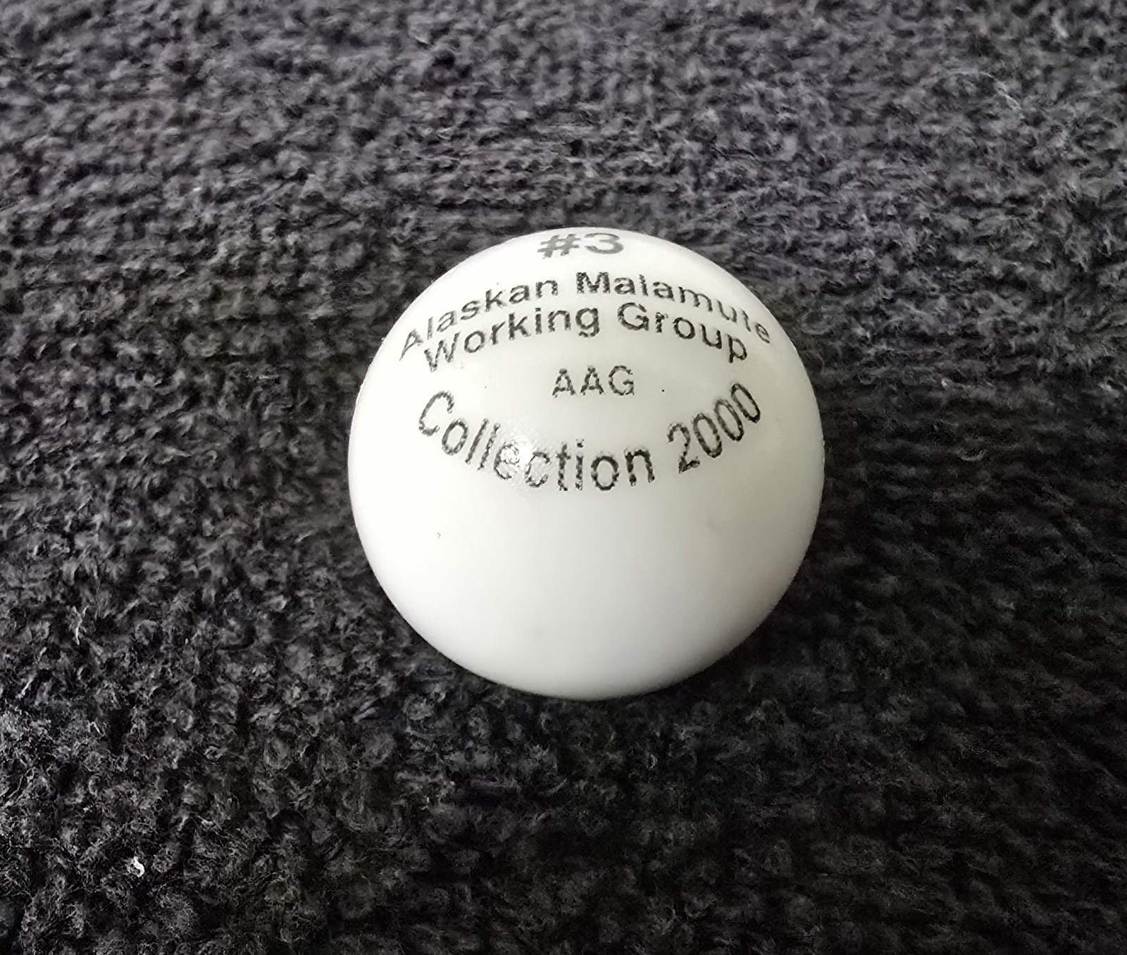 Alaskan Malamute Collector’s Marble ▪︎ 1″ Shooter, King #3, AAG Collection 2000
