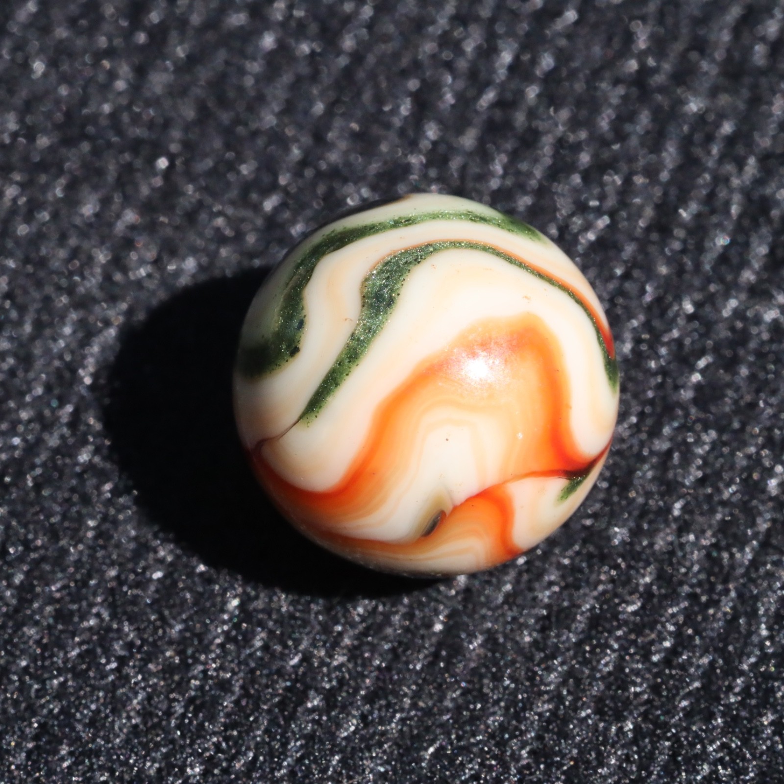 BEAUTIFUL JABO Swirl Marble Aventurine Green Blue Orange Tan Cream 3/4″ Mint