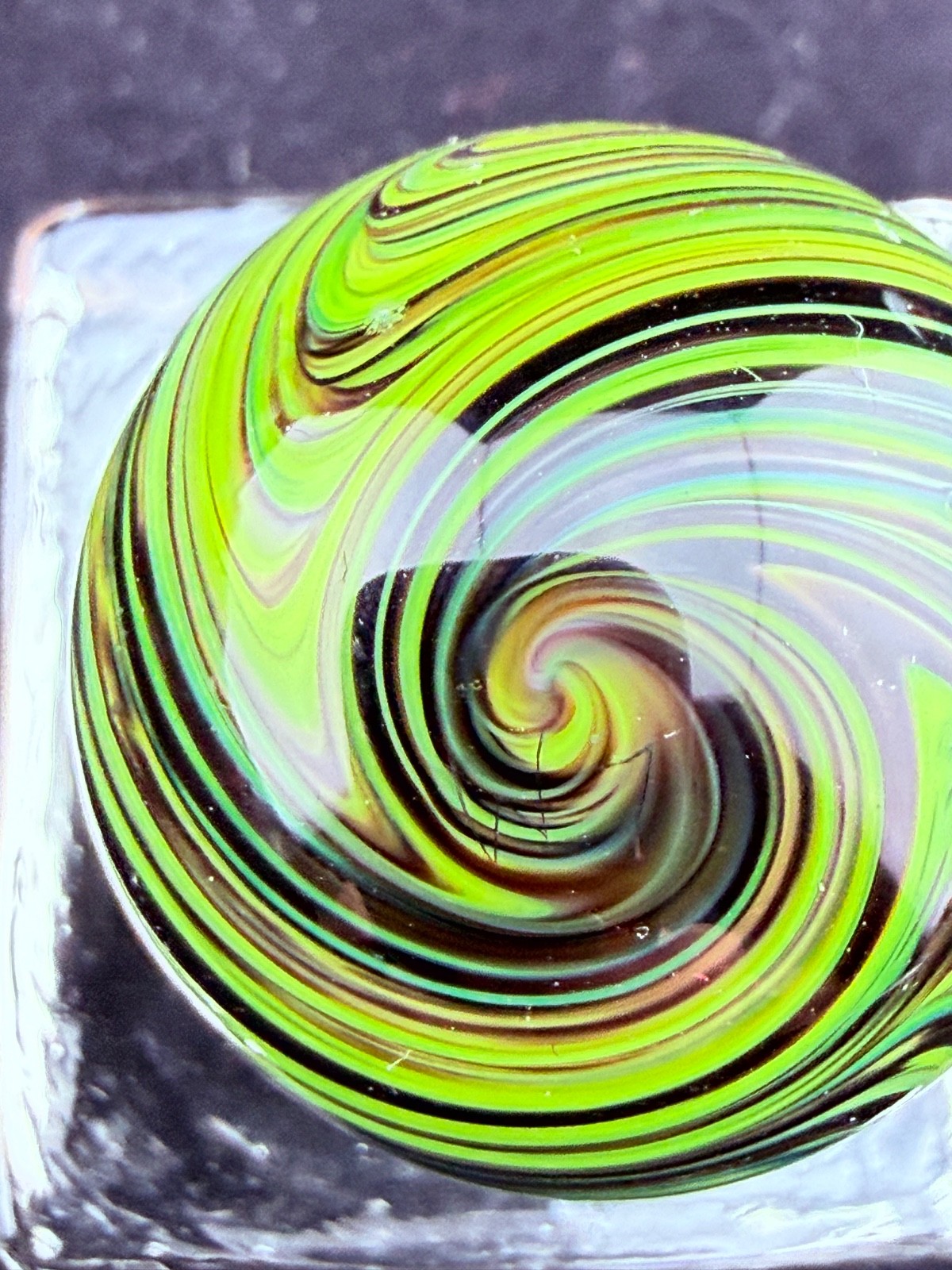 Steve Willis 2007 Handmade Lampwork Art Glass Marble 1-1/32″ Near Mint Signed W7