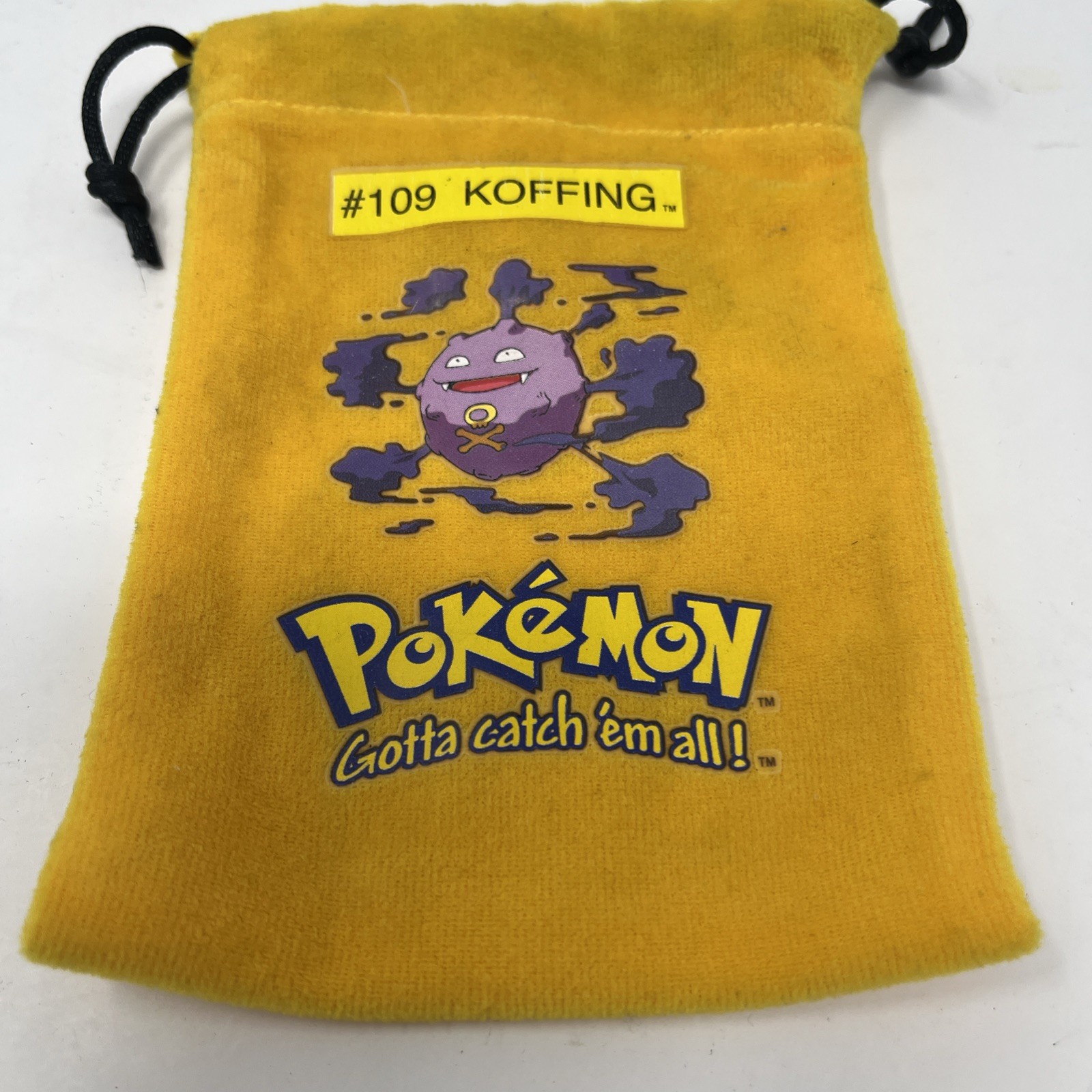 Vintage Pokemon Yellow Marbles Pouch #109 Koffing (No Marbles)
