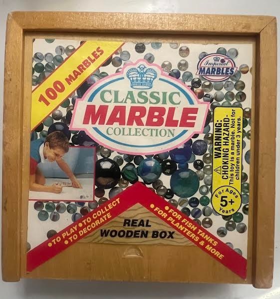Imperial Classic 100 Marble Collection Real Wooden Box 1998