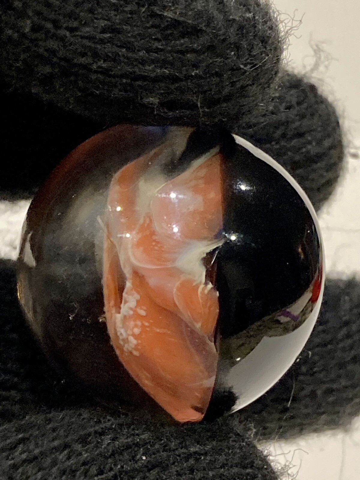 Glass Boro Marble Lot Of 2 Freemason Hand Made Art Sculpture Multi Color Design