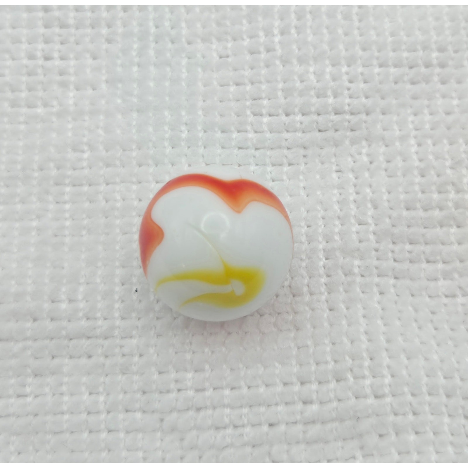 Lot Of 5 Vintage Glass Marbles White Swirl Speckled Green Red Brown Collectible