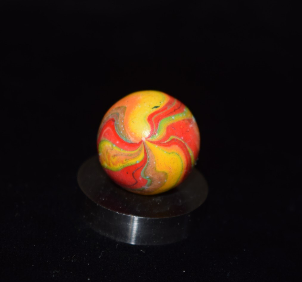👩🏻➖⏩Handmade Italina Clay Swirl Marble Heavy💪⚫➖⚫ 💪Shooter 🎯 Size .781″