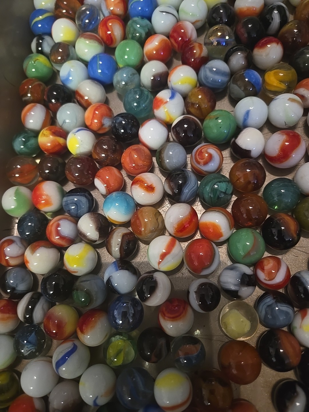 2 Ibs 13 Oz Assorted Vintage Glass Marbles – Lot #6