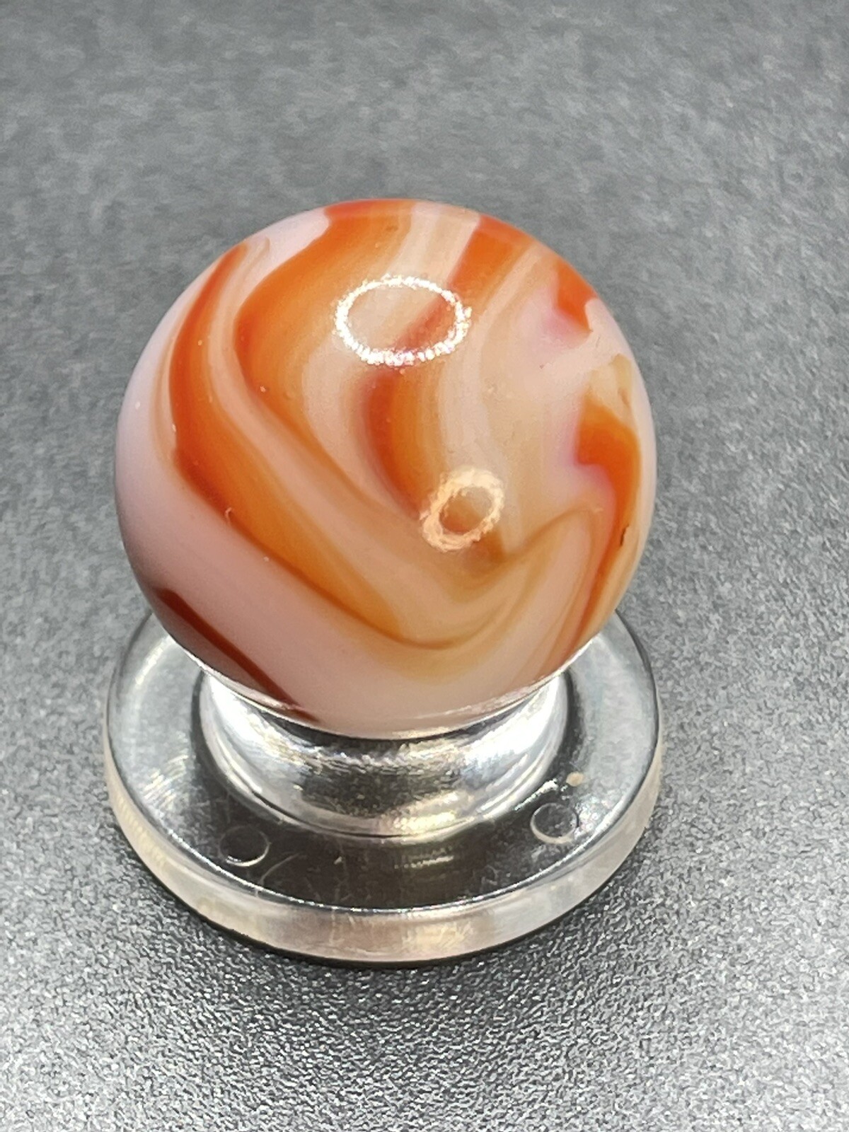 Alley Shooter Flame Swirl Marble Vintage Marbles 0.669”