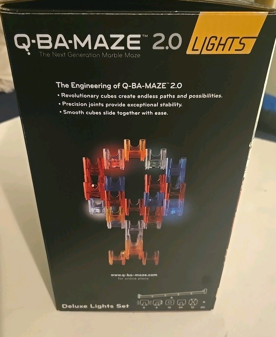 New – MindWare Q-BA-MAZE 2.0 Deluxe Lights Set – Ages 6+ | 1+ players