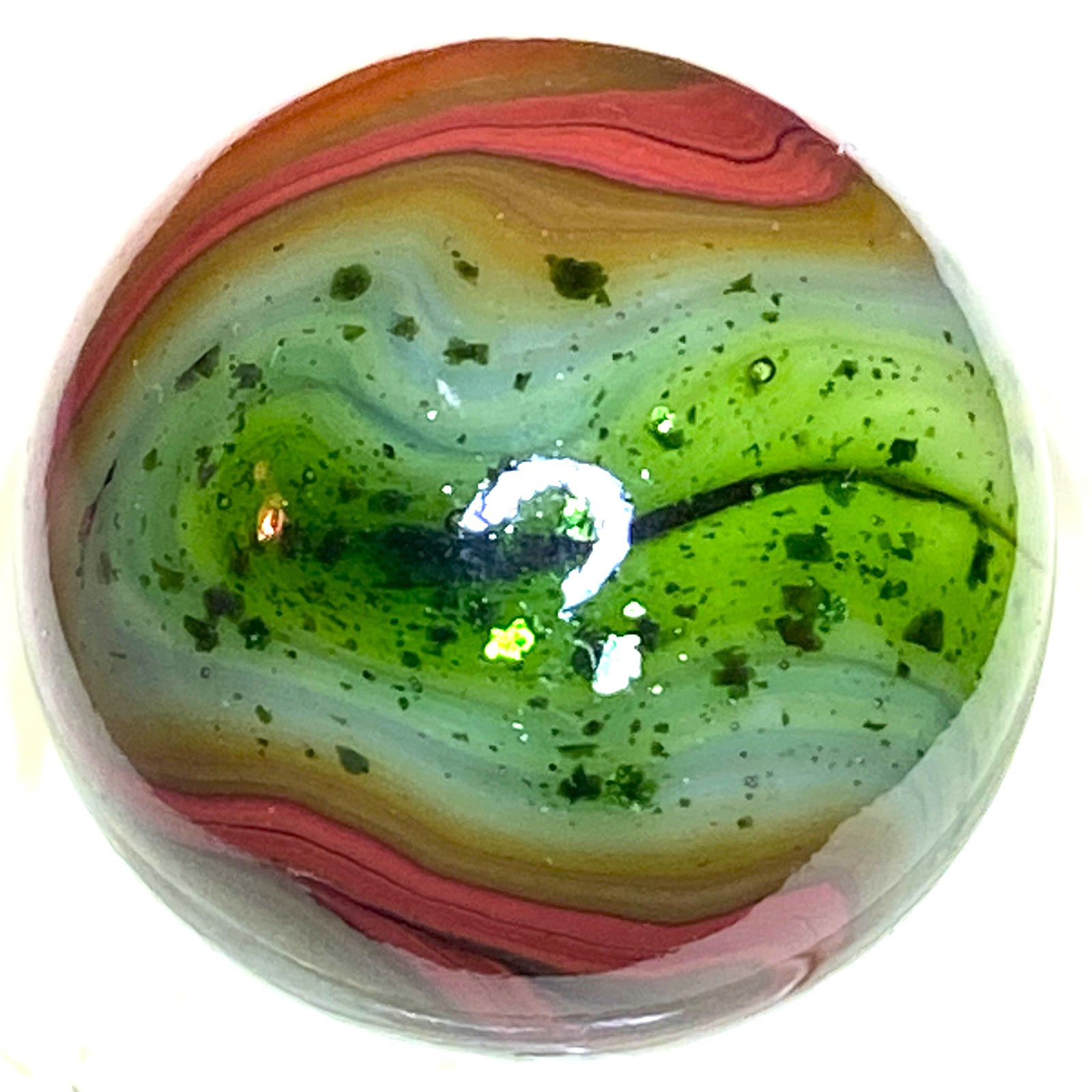 DAS/JABO BEAUTIFUL AVENTURINE OXBLOOD COLORS SWIRLED SHOOTER SIZE .75″ BOX03/216