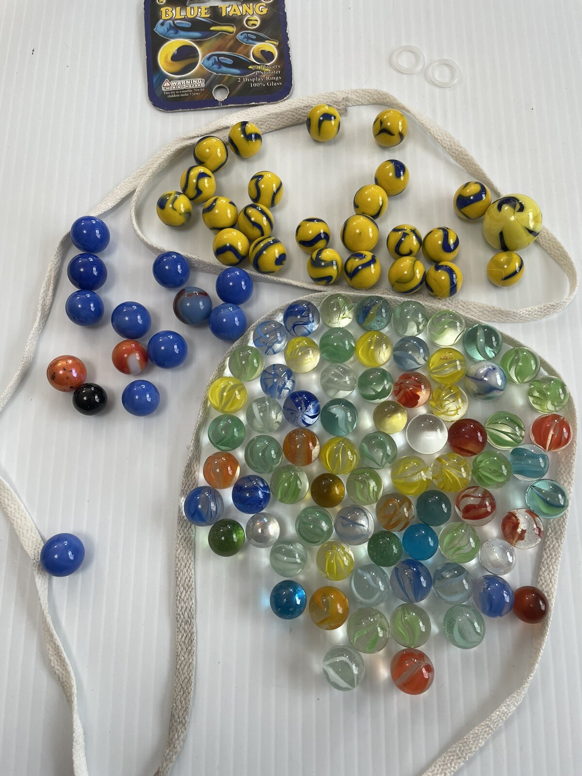 395+ Loose Glass Marbles-Cats Eye-Solid-Clear-Ribbon Spaghetti-11 Large Shooters