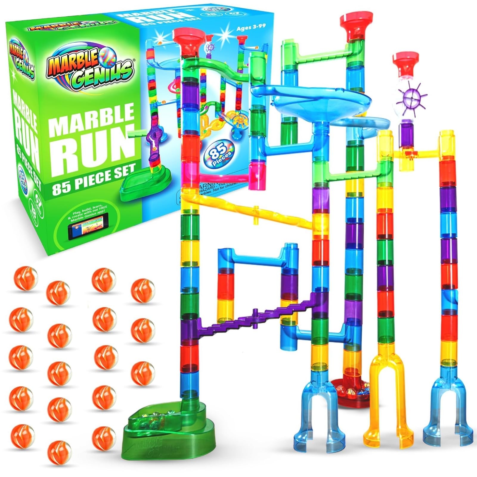 Marble Genius Run Explorer 27.94 cm x x 10.16 cm, Multicolor
