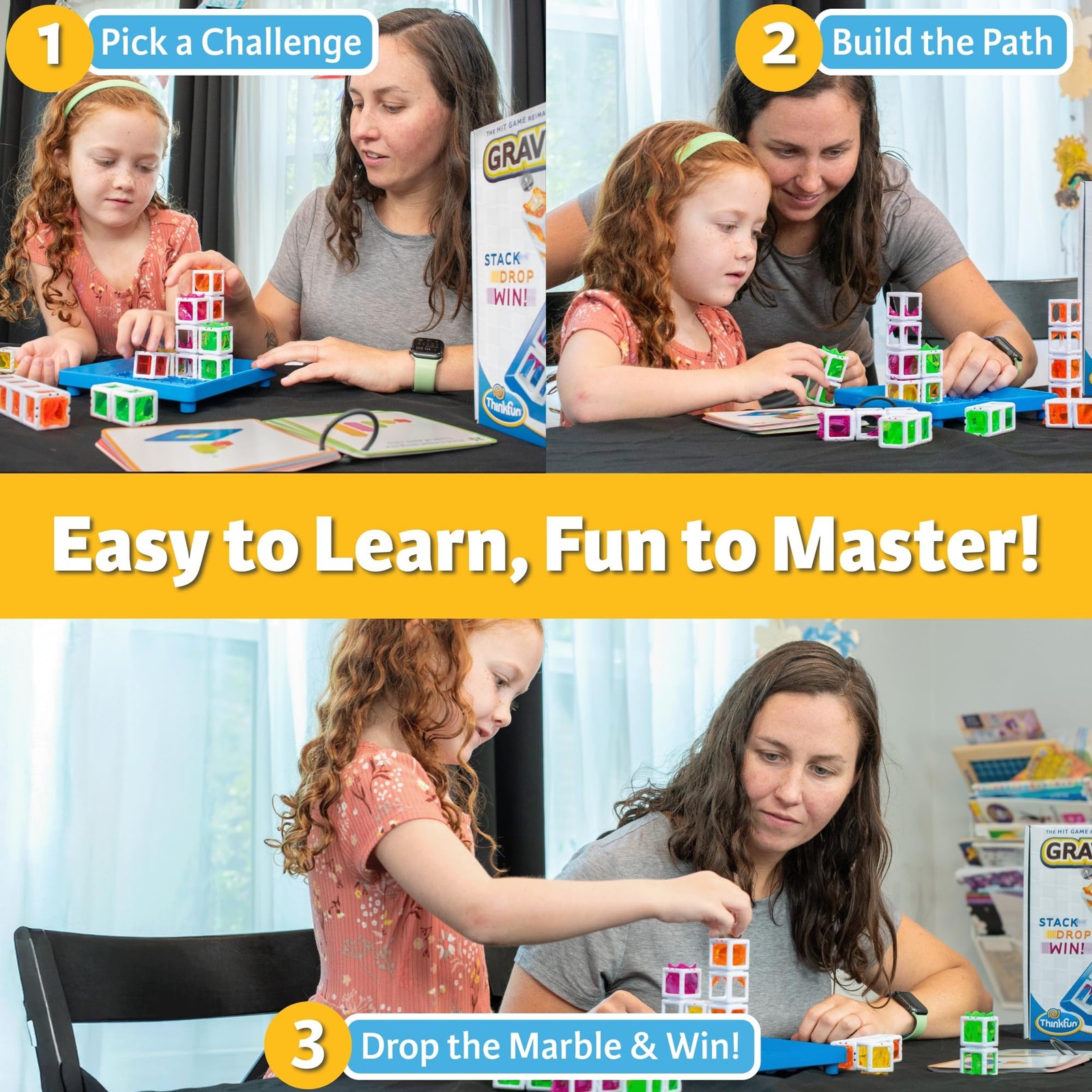 ThinkFun Gravity Maze Builder for Kids 5 & Up – 10.5 x 9.5 x 3, Multicolor